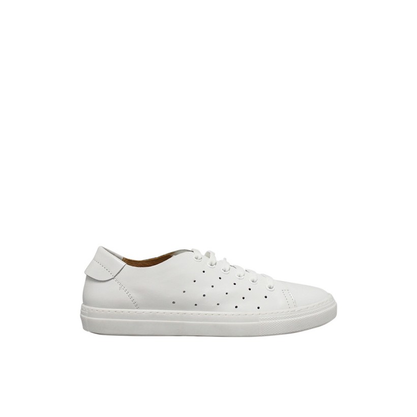 Dixie - White Leather by Siren Shoes