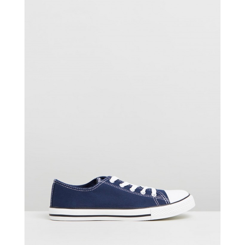 Wide Fit Icons Sneakers Navy by Dorothy Perkins