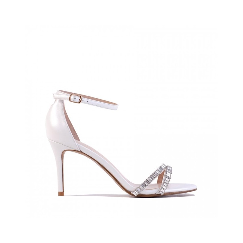 Francesca - Ivory Pearl Leather by Siren Shoes