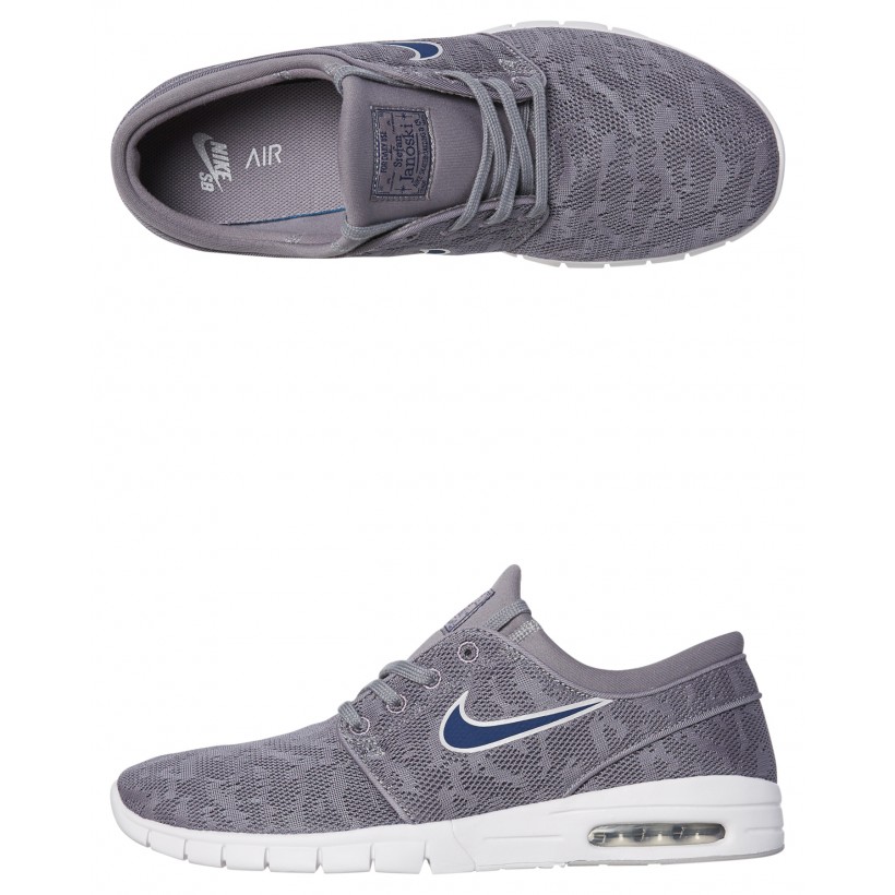 Mens Stefan Janoski Max Shoe Gunsmoke Blue By NIKE