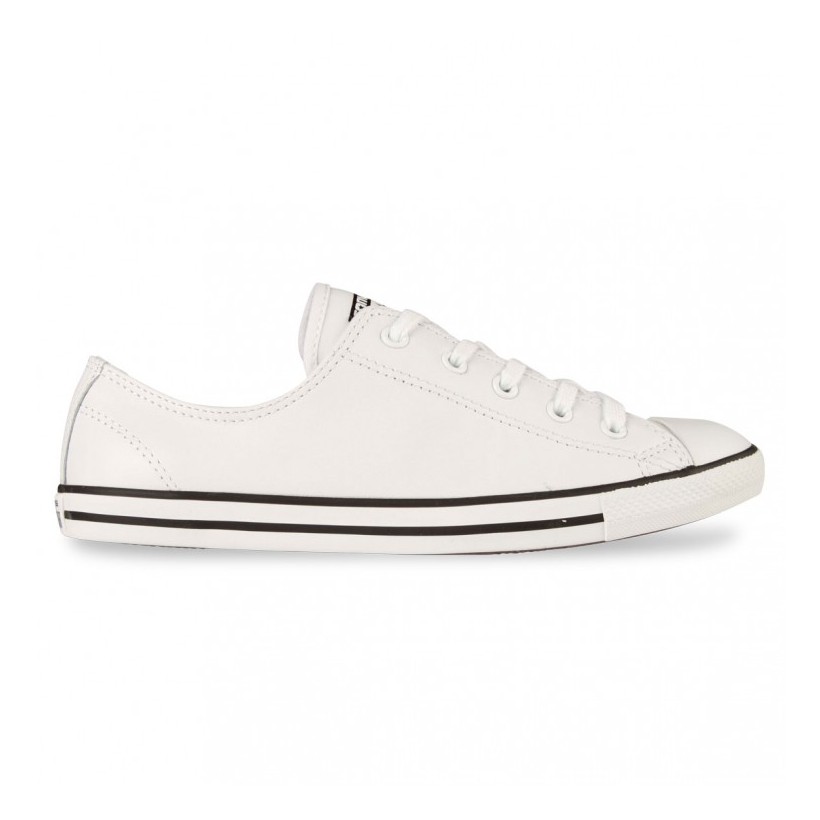 converse all star dainty leather ox white