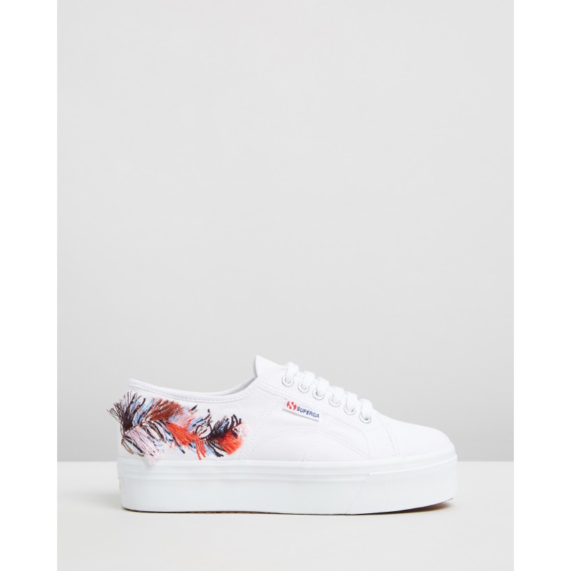 2790 Fringe Embroidery Sneakers White by Superga
