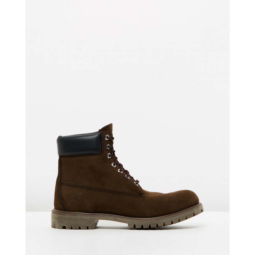 6" Premium Icon Boots Dark Brown Nubuck by Timberland