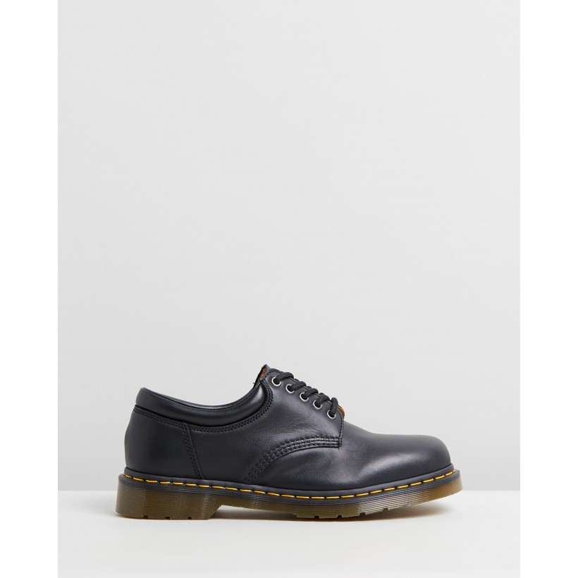 8053 5 Eye Shoes - Unisex Black Nappa by Dr Martens