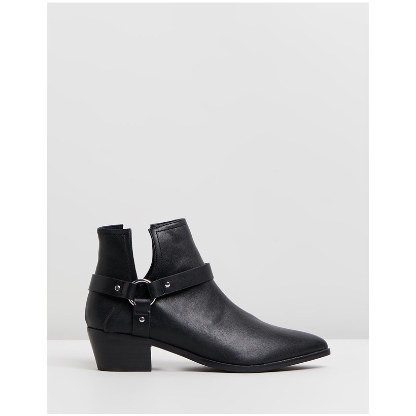 Abela Ankle Boots Black Smooth by Spurr