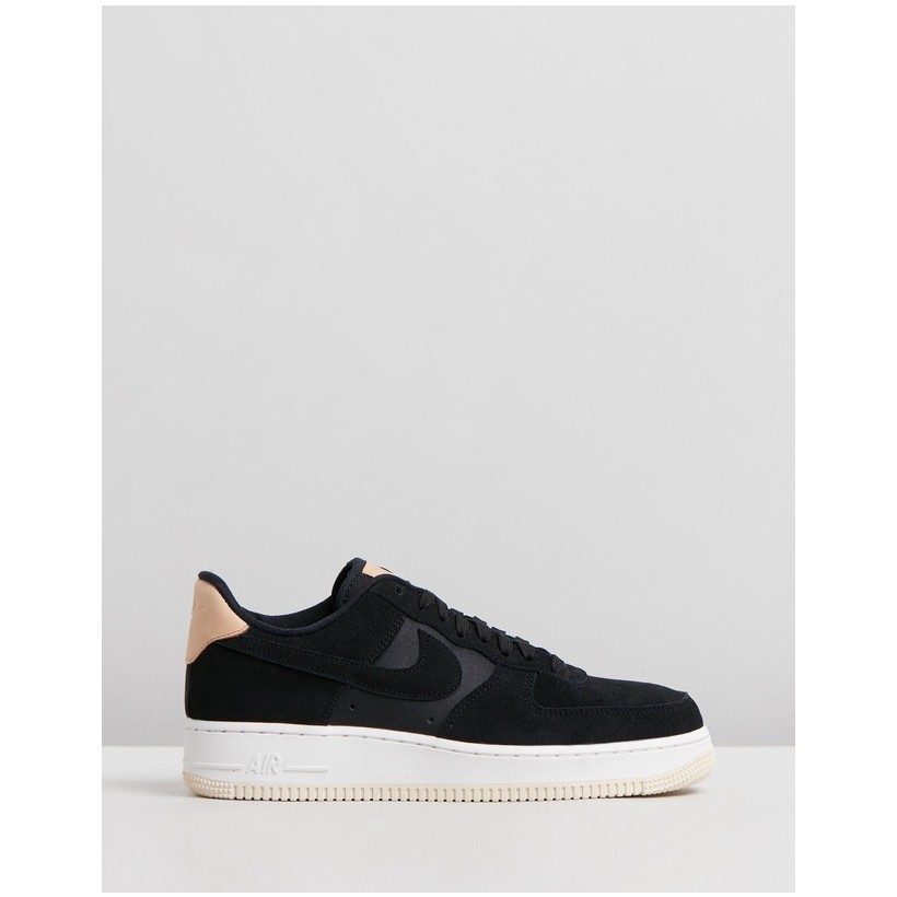 Air Force 1 '07 Premium Shoes - Women's Black, Summit White & Light Cream by Nike