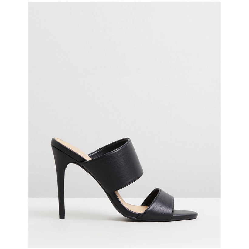 Alayah Mules Black Smooth by Spurr