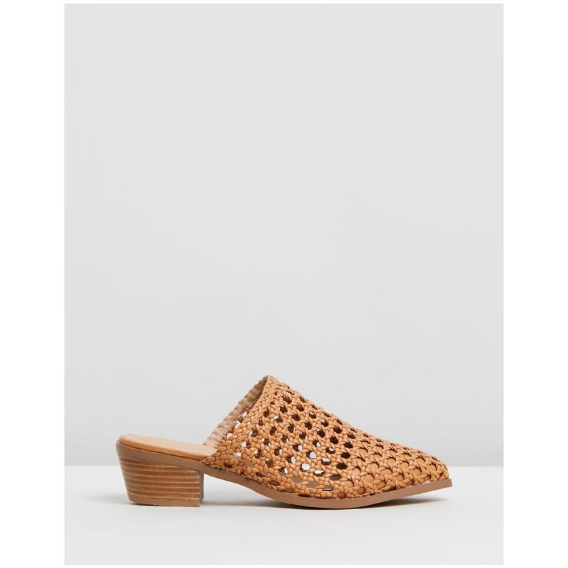 Alivia Mules Tan Woven by Spurr