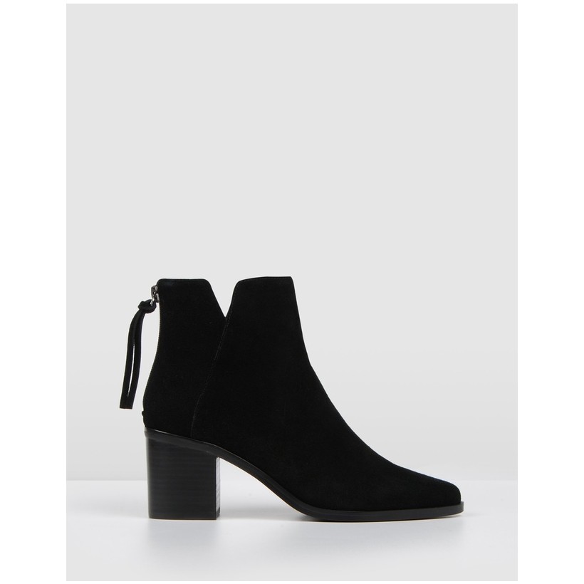 Arena Ankle Boots Black Suede by Jo Mercer