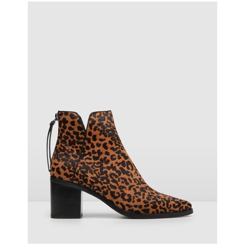 Arena Ankle Boots Leopard by Jo Mercer