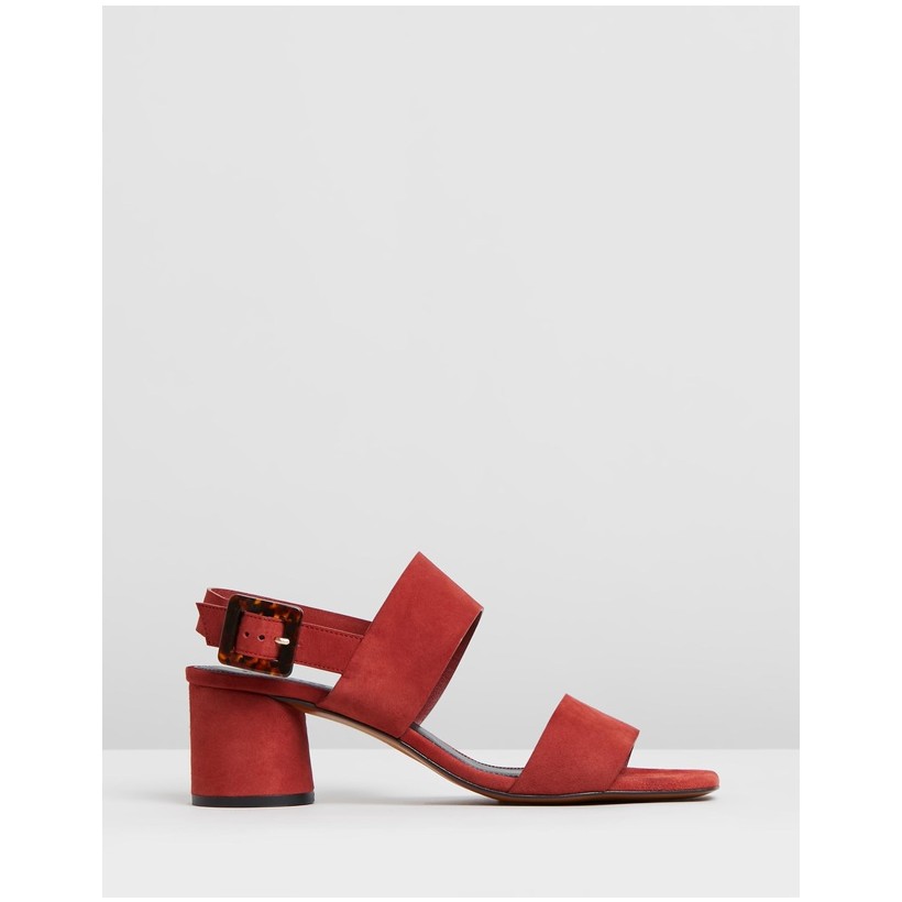 Avery Tort Buckle Sandals Rust by Whistles