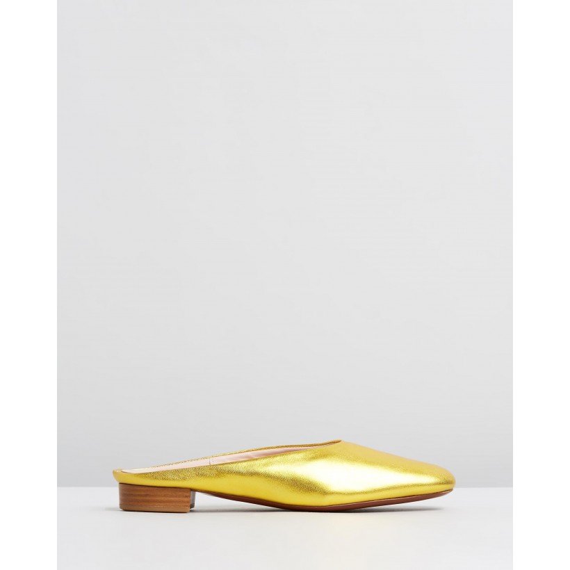 Baba Slip-Ons Gold by Alexachung