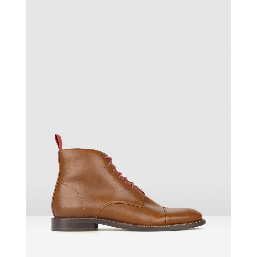 Backfire Lace Up Dress Boots Whiskey by Betts