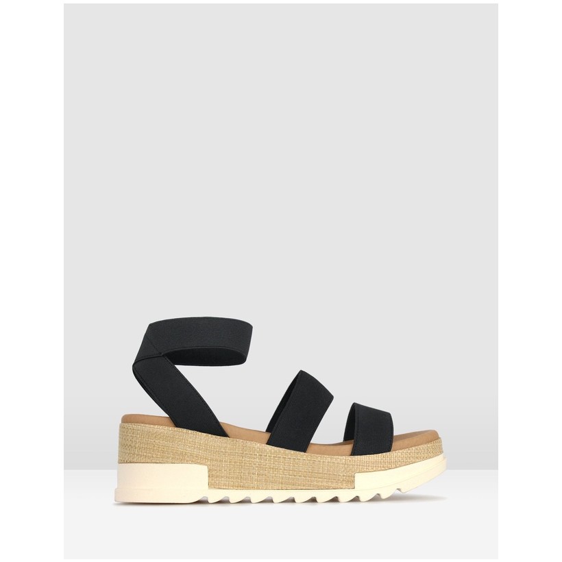 Bandit 2 Wedge Sandals Black by Betts