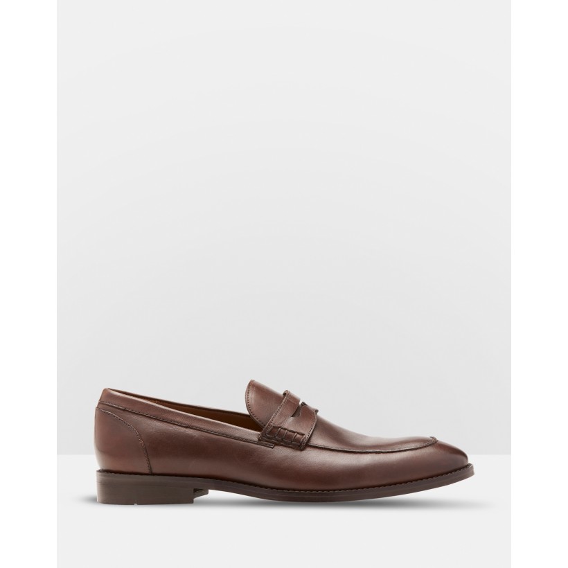 Barry Leather Loafers Brown by Oxford