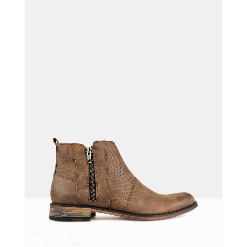 Base Zip-Up Ankle Boots Brown by Betts