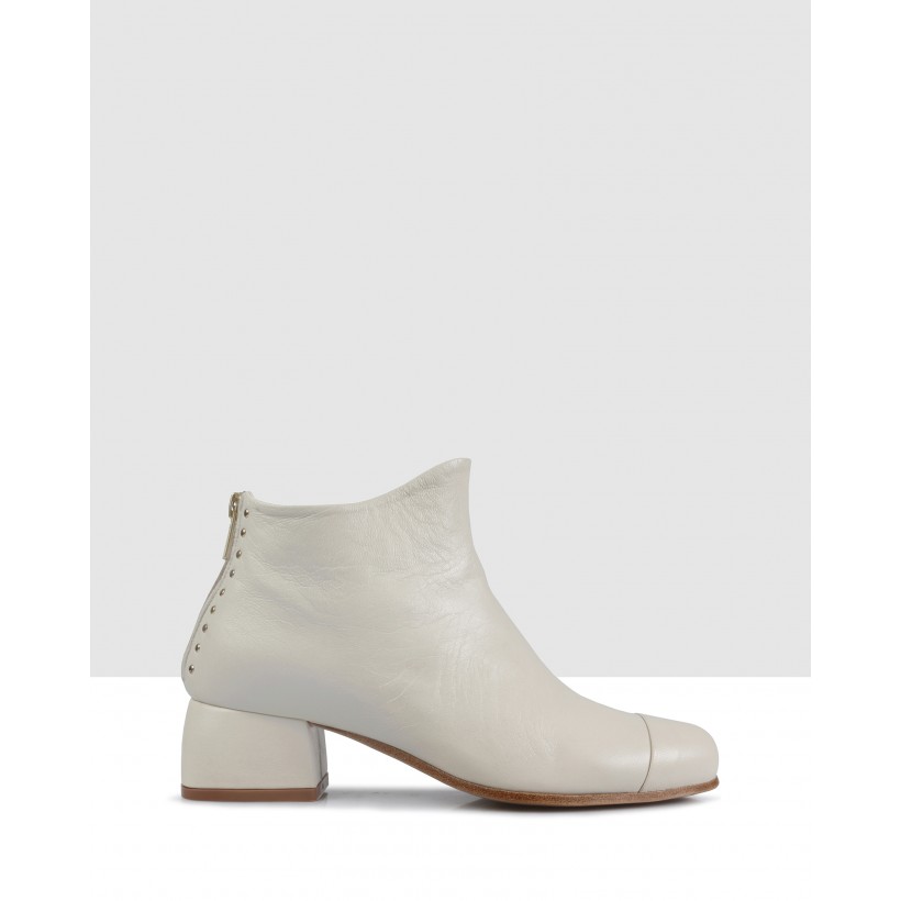 Beau5 Ankle Boots Avorio by Beau Coops