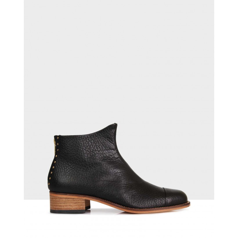 Beau5 Montone Ankle Boots Black by Beau Coops