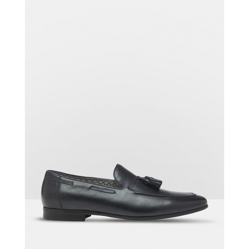 Benedict Leather Loafers Blue by Oxford