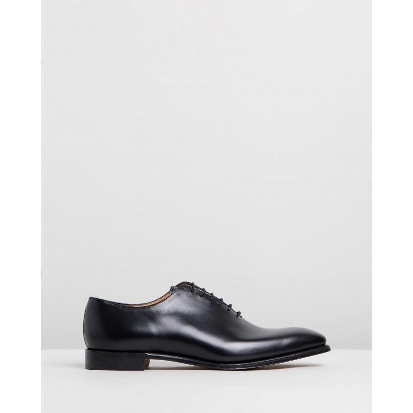 Berkeley Whole Cut Oxford Shoes Black Calf Leather by Cheaney