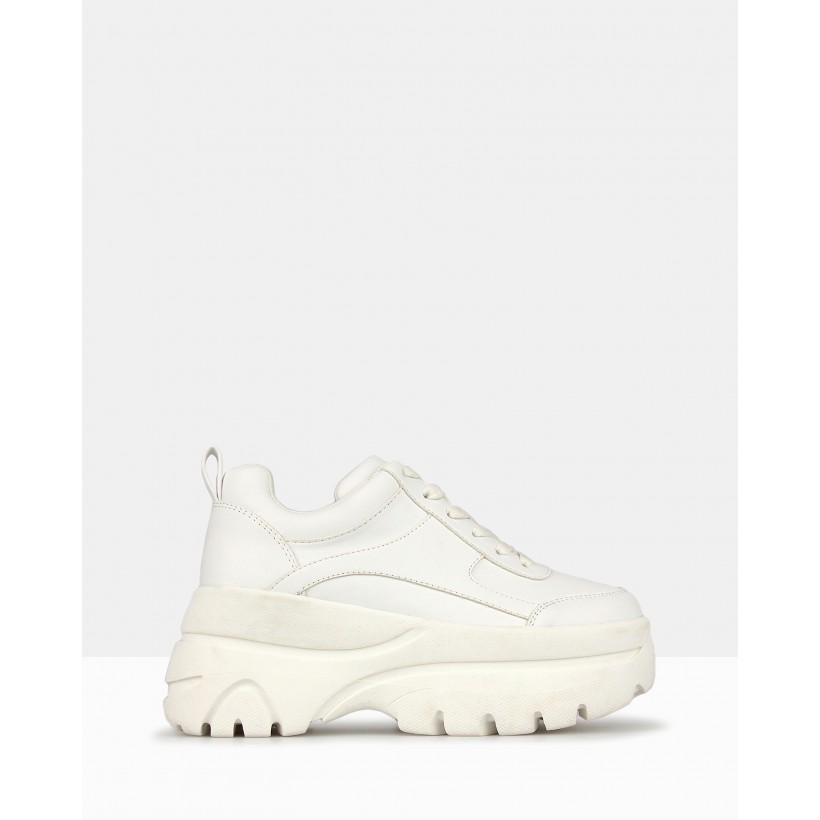 Billy Chunky Platform Sneakers White by Betts
