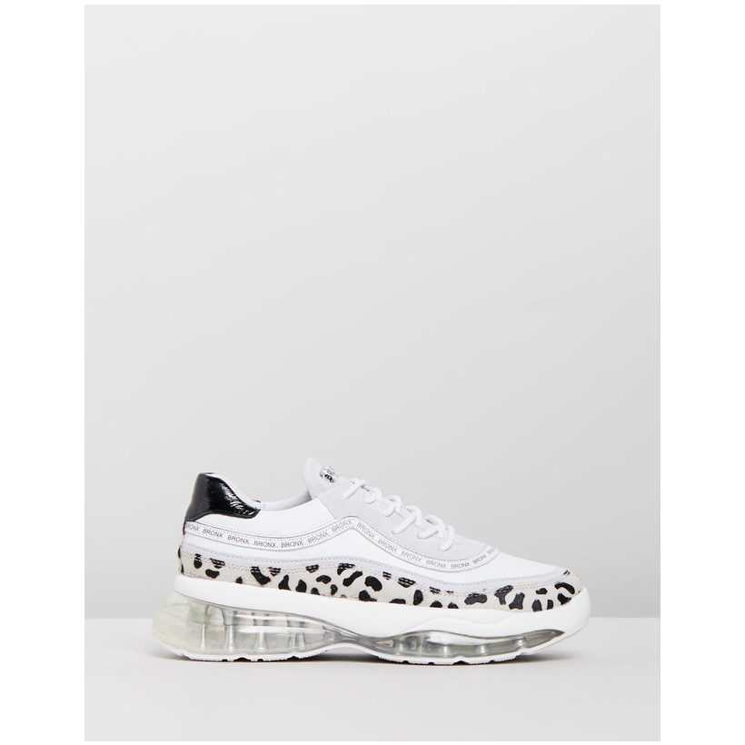 Bubbly Chunky Sneakers Dalmatian, White & Black by Bronx