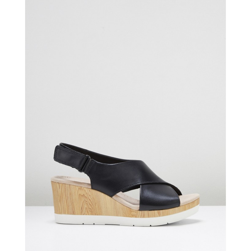 Cammy Pearl Black Leather by Clarks