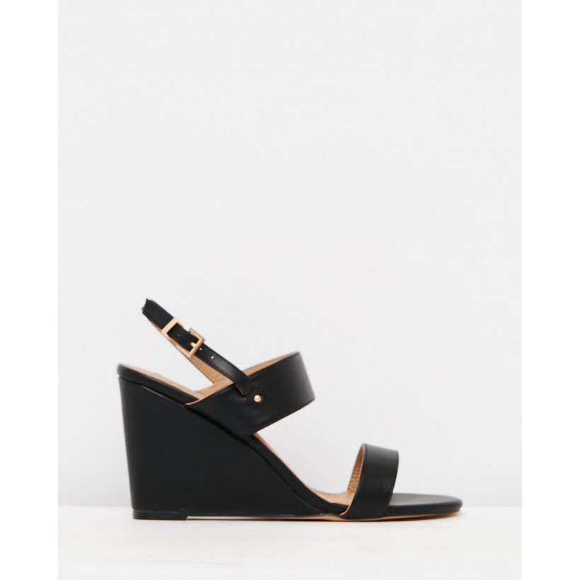 Candace Wedges Black Smooth by Spurr