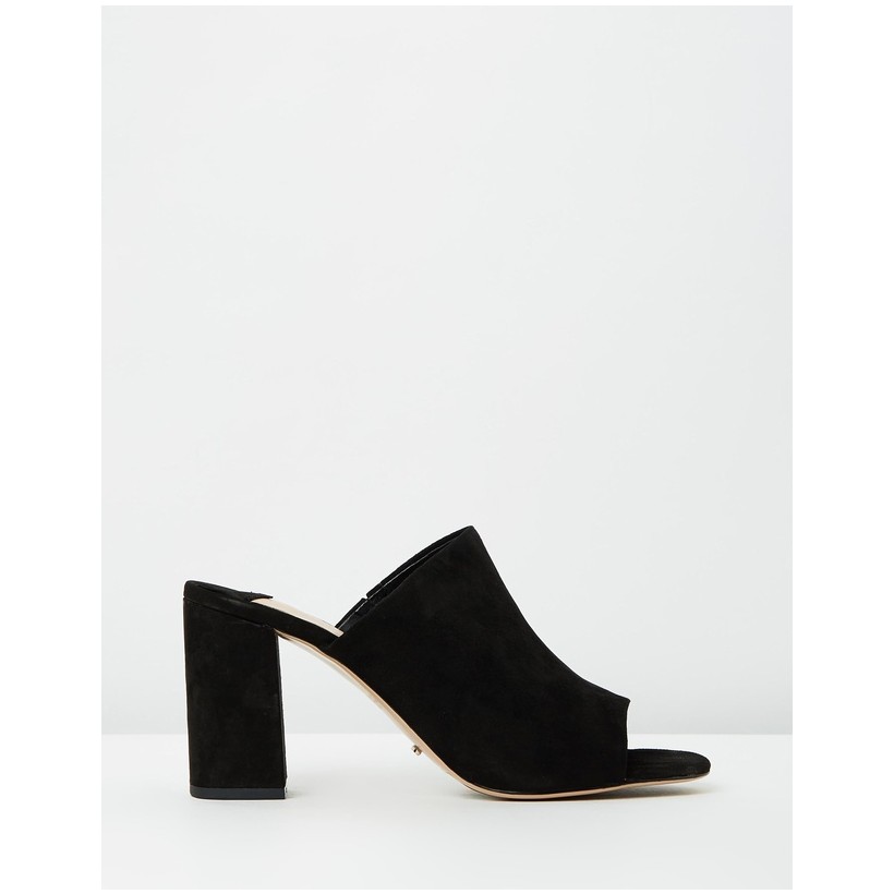 Carabou Black Kid Suede by Tony Bianco