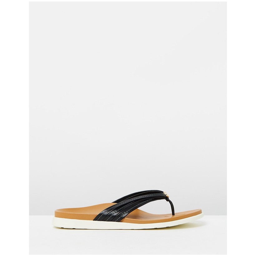 Catalina Toe Post Sandals Black by Vionic