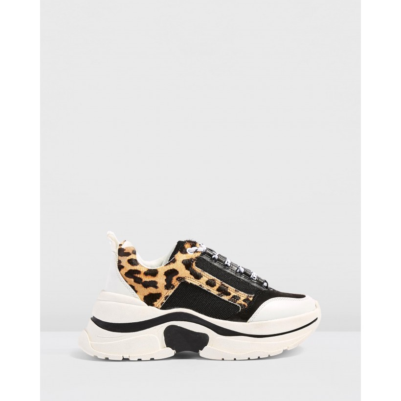 Celina Chunky Trainers Leopard by Topshop