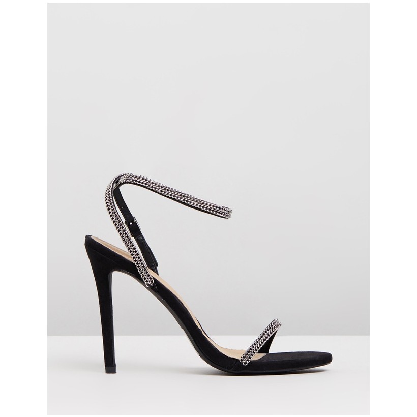 Chain Trim Heels Black by Missguided