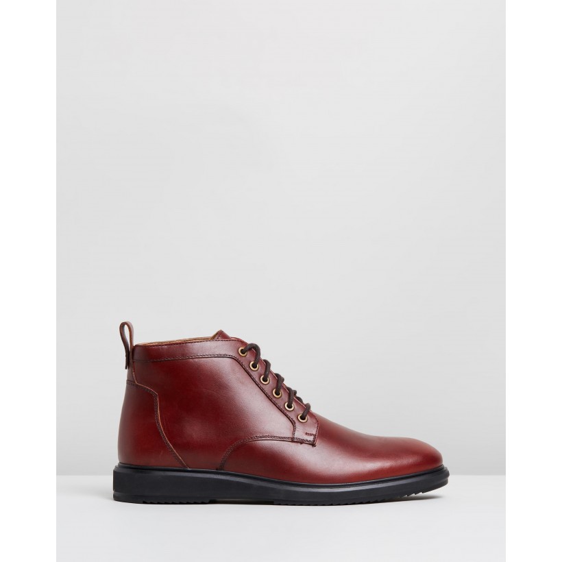 Charlie Leather Boots Bordo by Double Oak Mills