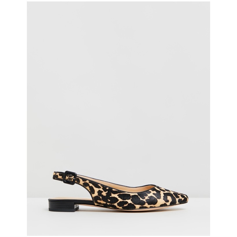 Charlotte Leather Flats Leopard Pony Hair by Atmos&Here
