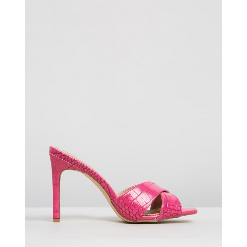 Chelrida Heels Hot Pink Croc by Spurr