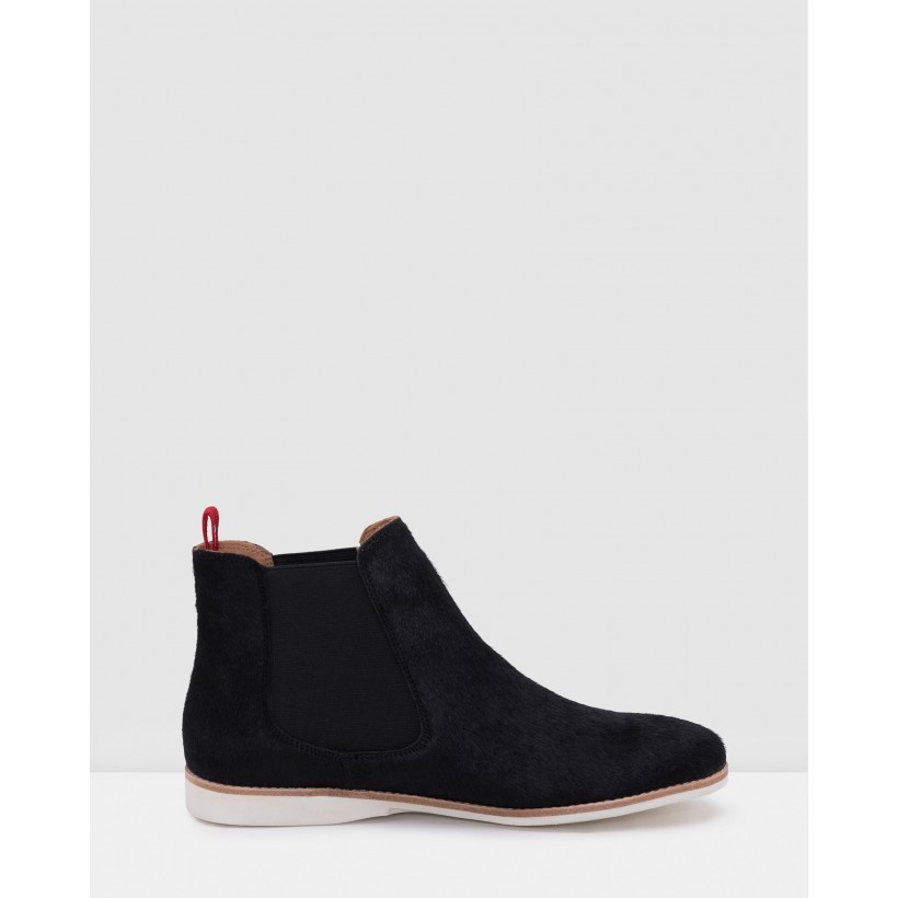 Chelsea Boots Black Pony by Rollie