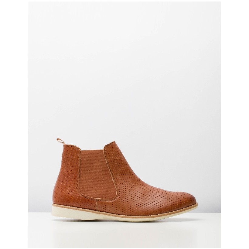 Chelsea Pin Punch Boots Cognac by Rollie