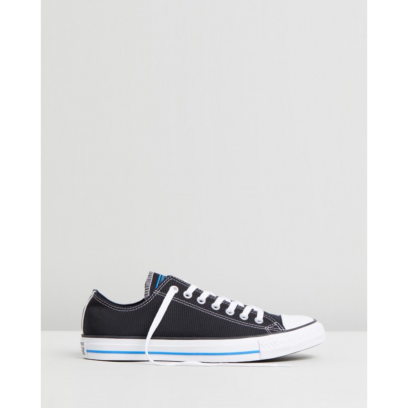 Chuck Taylor All Star Ox - Unisex Black, Totally Blue & White by Converse
