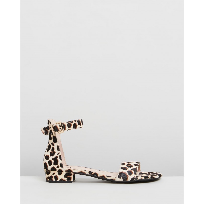 Chyka Sandals Natural Black Leopard by Walnut Melbourne