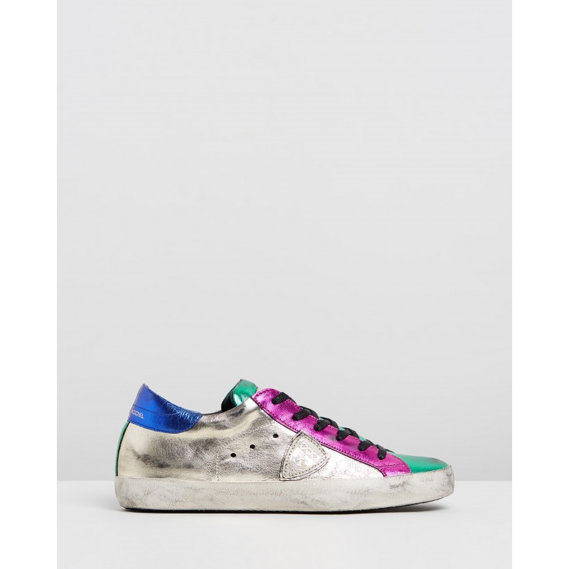 CLLD Sneakers Metallic Pop Silver, Pink & Green by Philippe Model