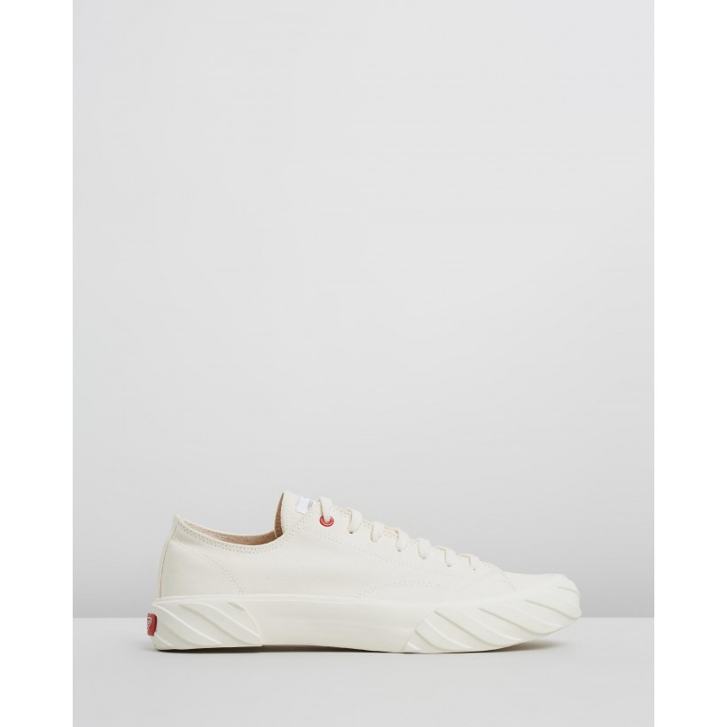 Coated Canvas Sneakers Soft White by Age