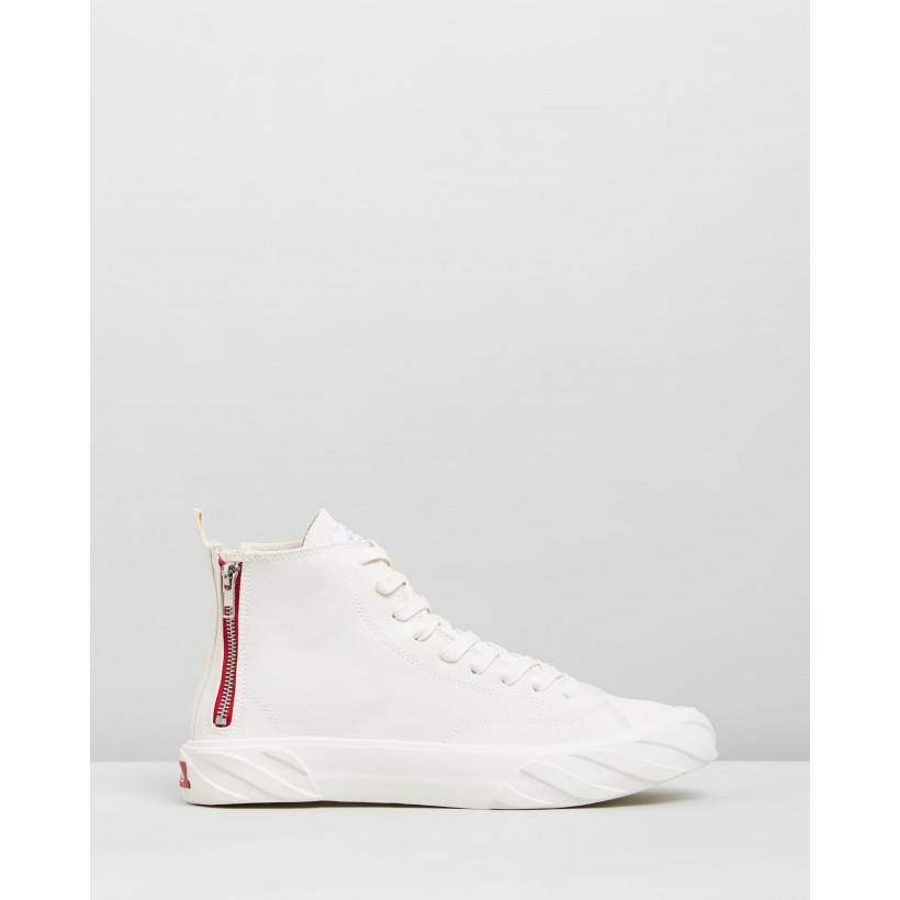 Coated Canvas Sneakers White by Age