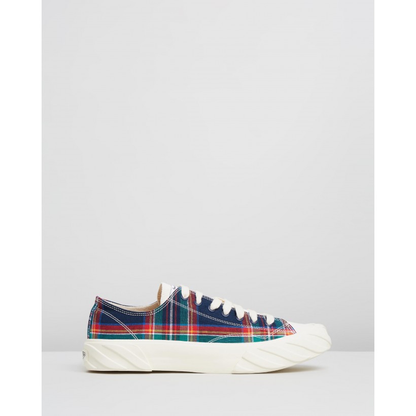 Coated Canvas Sneakers Blue Check by Age