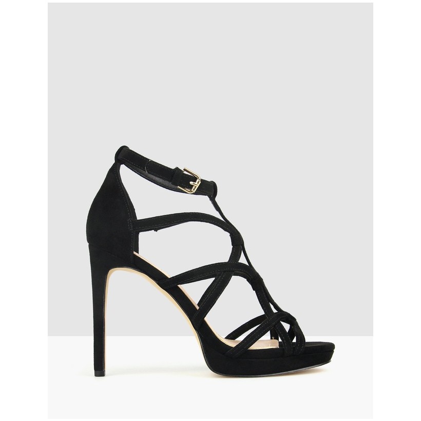Conspire Stiletto Dress Sandals Black by Betts
