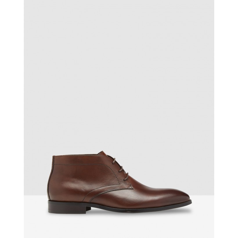Craig Leather Boots Cognac by Oxford