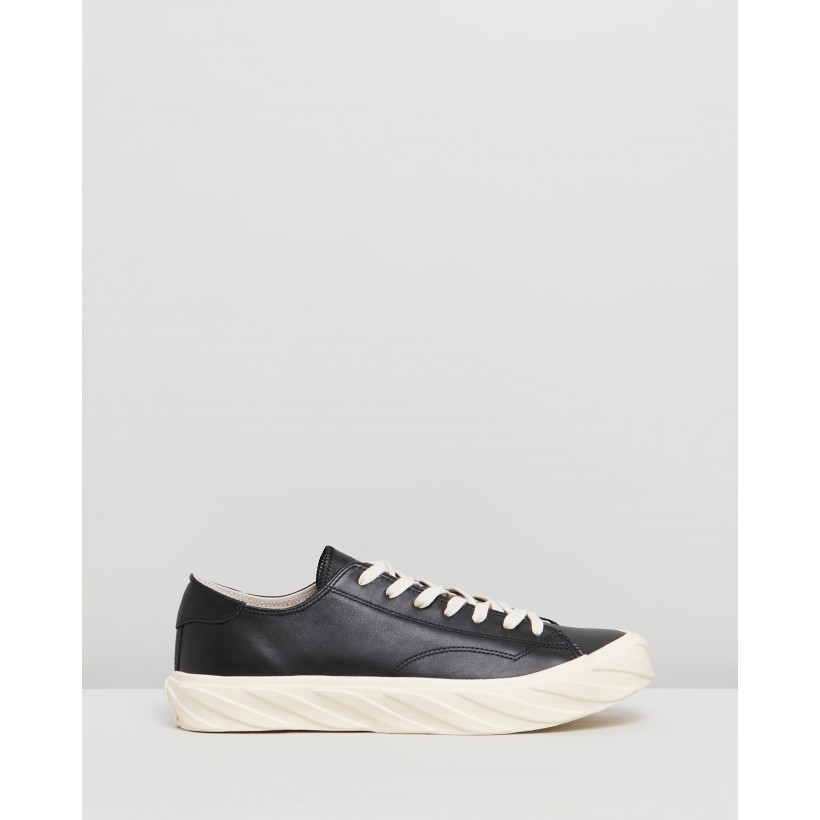Cut Sneakers Black Leather by Age
