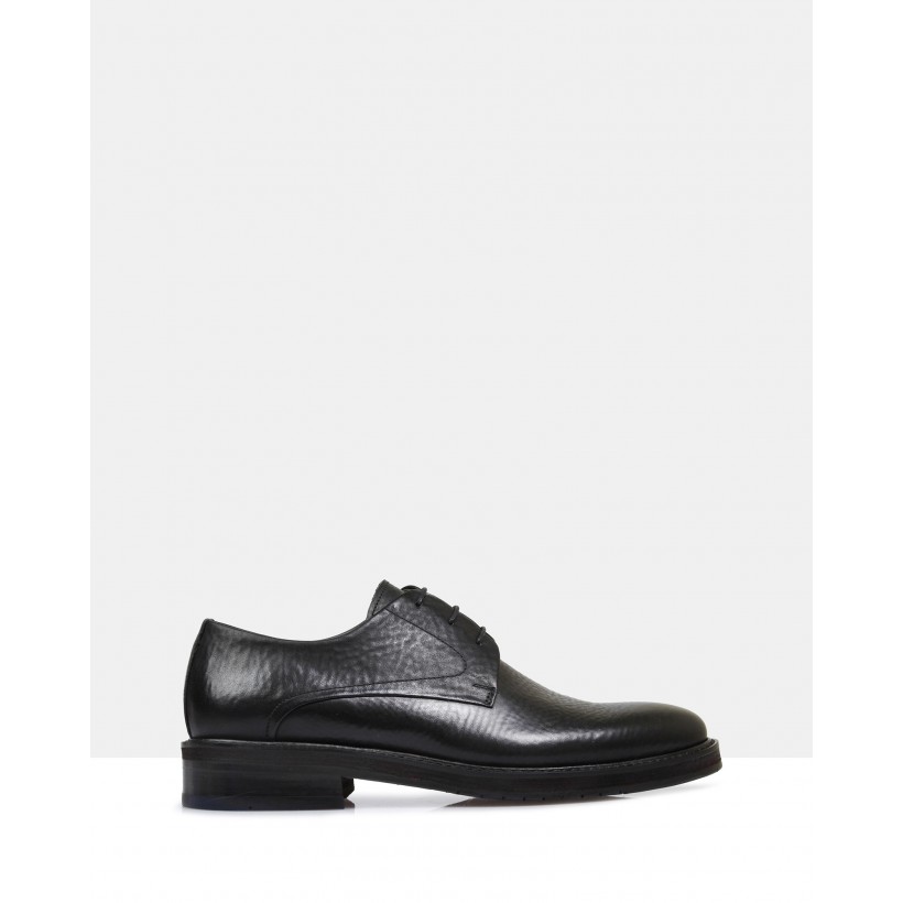 Dalinger Leather Derby Shoes Black by Brando