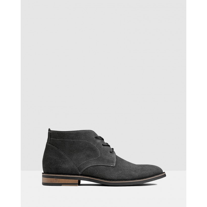 Delaney Desert Boots Charcoal by Aq By Aquila