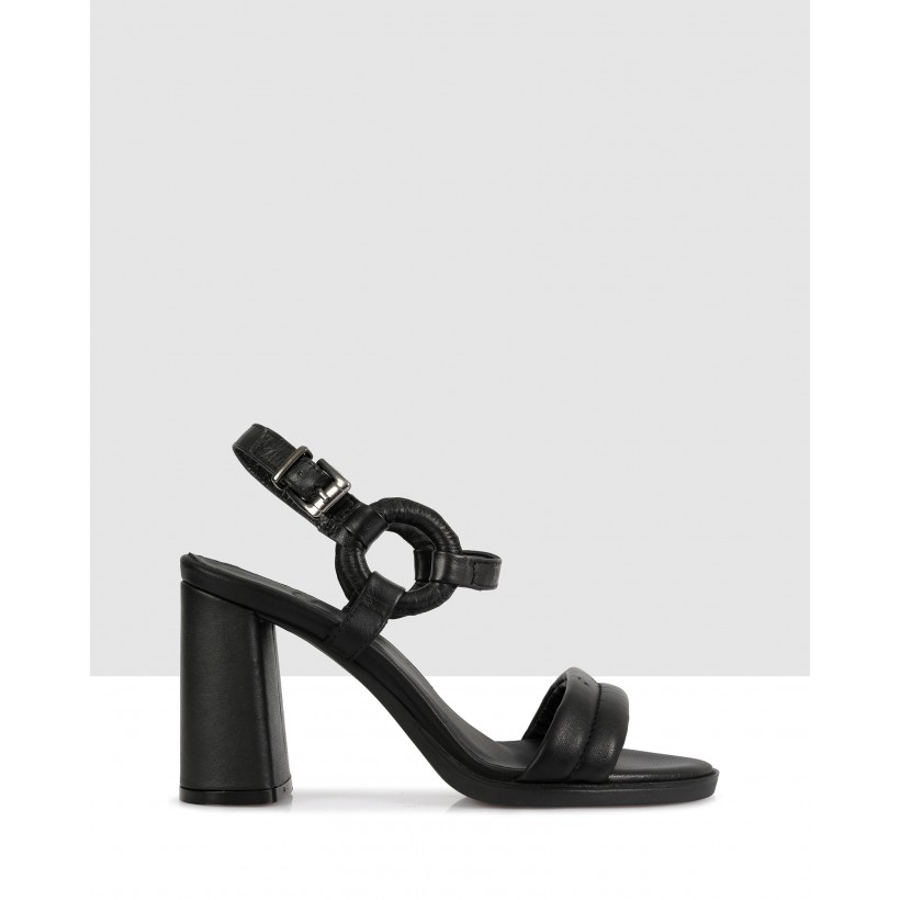 Denise Heeled Sandals Black by S By Sempre Di