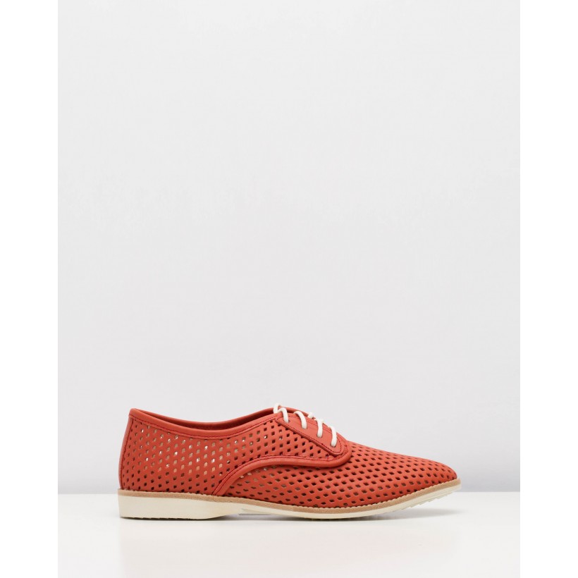 Derby Punch Shoes Red by Rollie